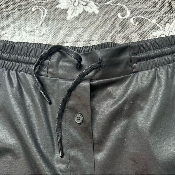 T Alexander Wang Black Satin Jogger Style Pant Sz Small - Picture 6 of 16